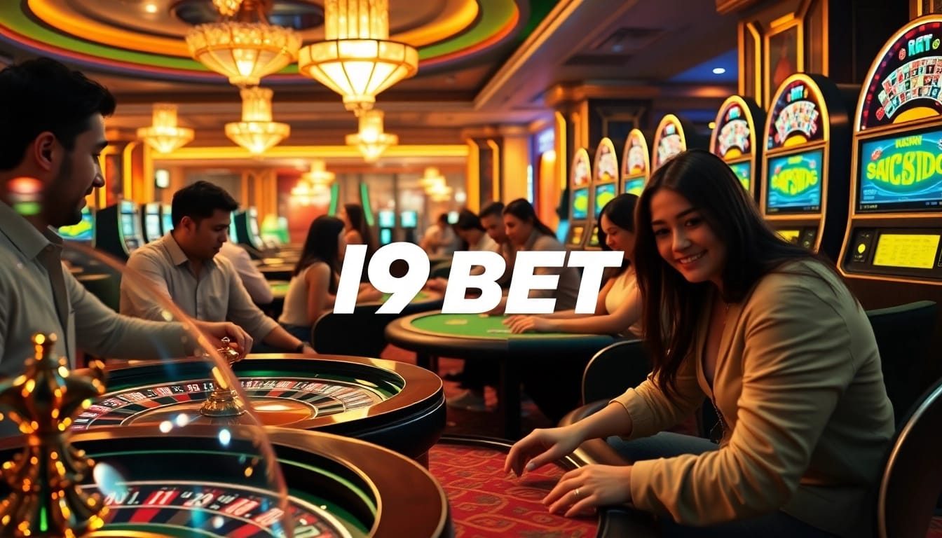 I9 BET offers a luxurious gambling experience with poker tables, roulette wheels, and slot machines.