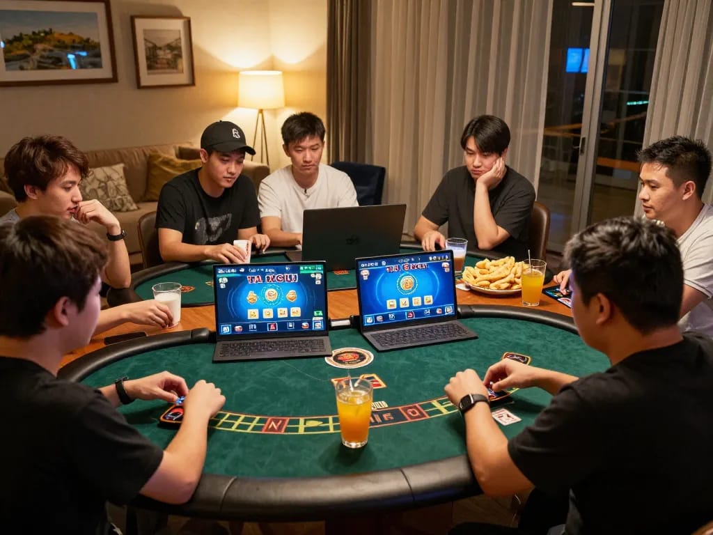 Tài Xỉu online players enjoying an immersive gaming experience on taixiuonlinego.