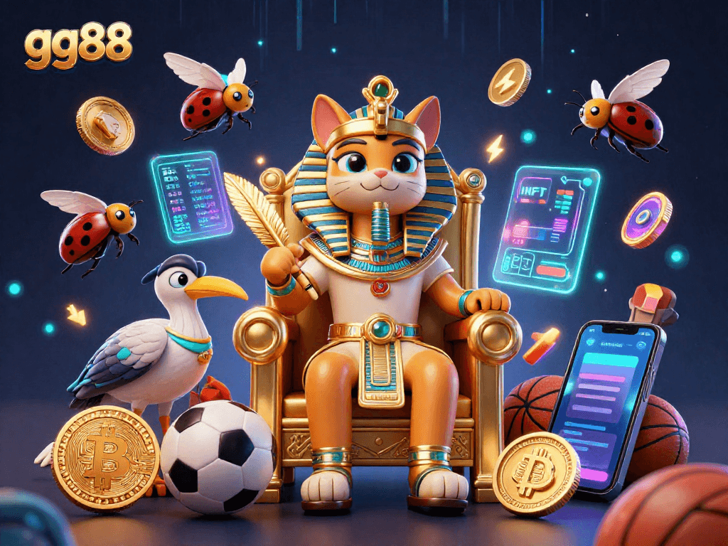 Betting with excitement on gg88, showcasing sports elements and captivating characters