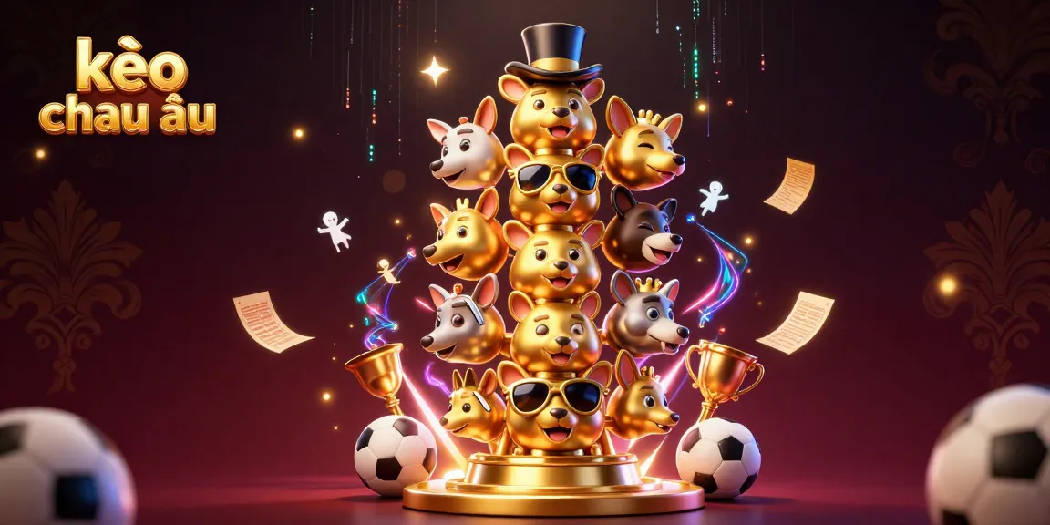 Engage with kèo châu âu through vibrant sports betting visuals showcasing trophies and betting slips.