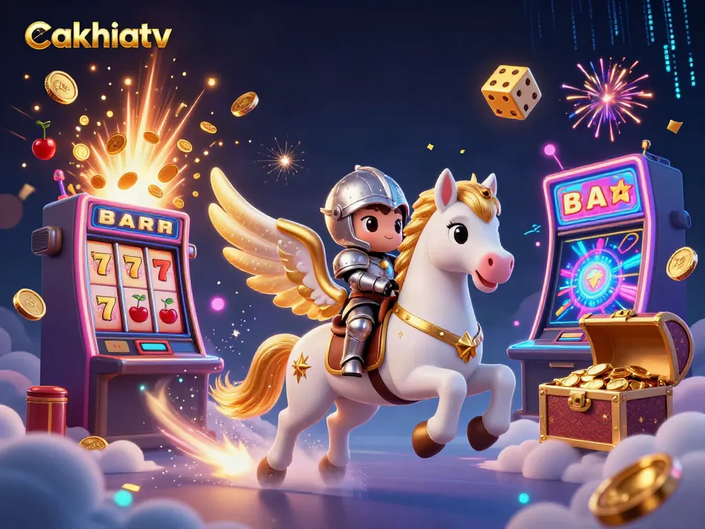 Cakhiatv offers an enticing fantasy scene with a majestic horse and knight, illustrating casino excitement.