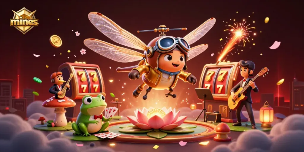 Players enjoying the exciting mines game with vibrant casino elements, showcasing action and fun.