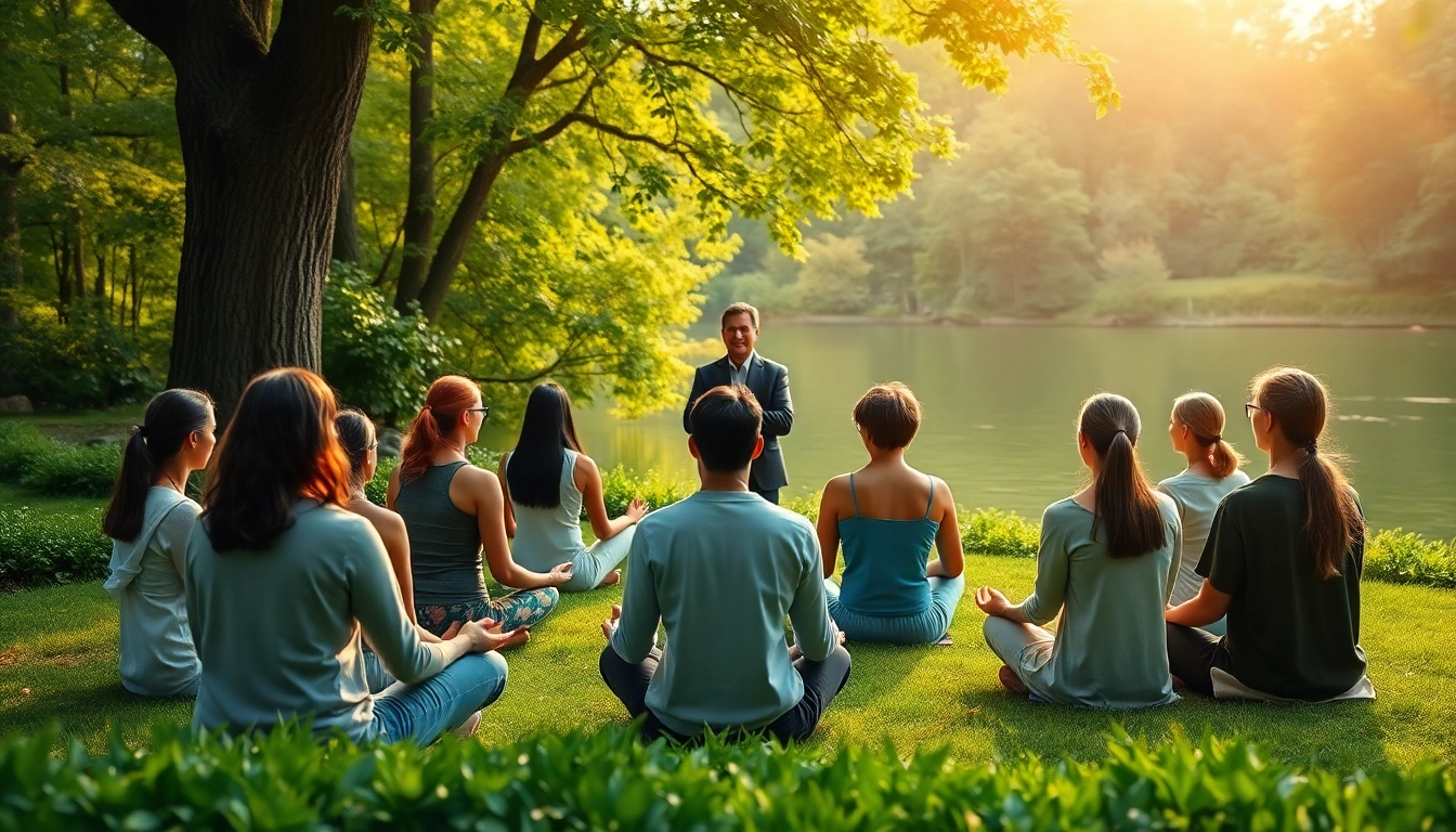 Fostering emotional wellbeing in a peaceful mindfulness session amidst nature.