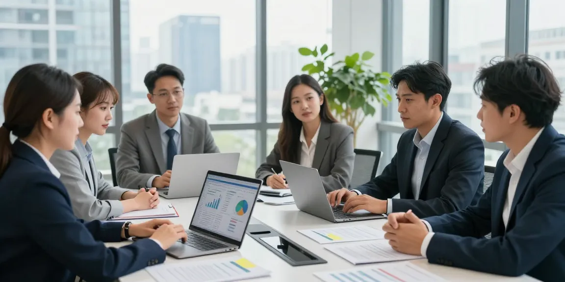 A equipe da Bona, uma empresa de terceirização de mão de obra, reunida discutindo soluções estratégicas em um escritório moderno.