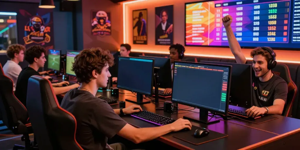 Engaging online gaming scene at https://uk88win.org/ highlighting diverse players and vibrant atmosphere.
