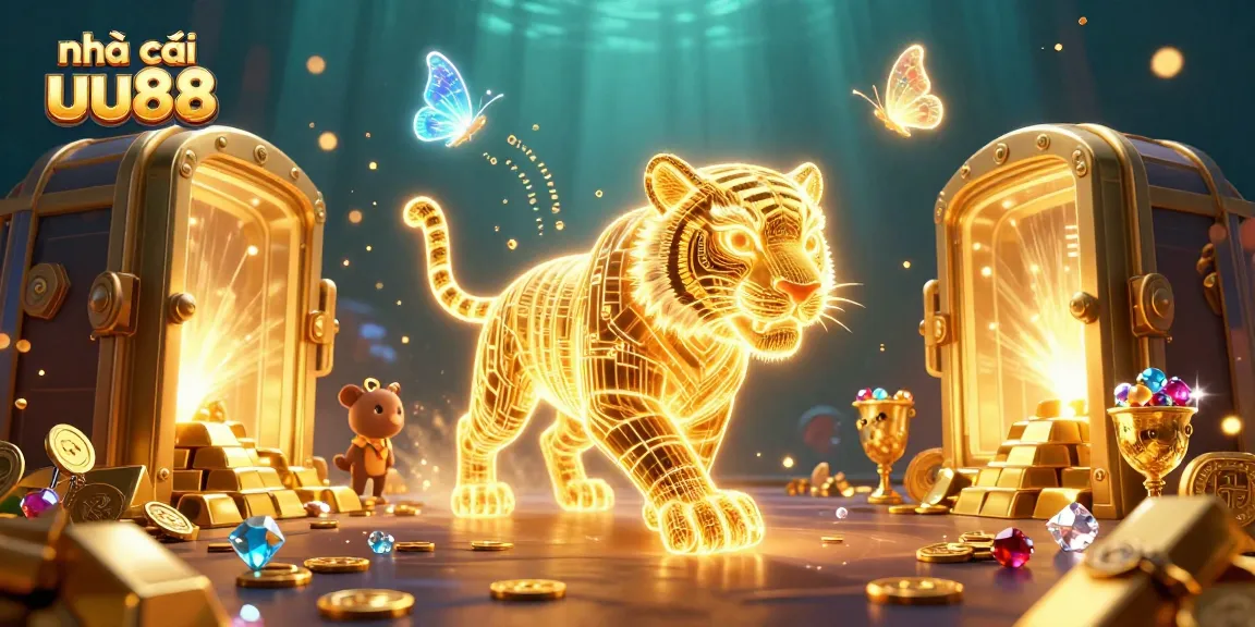 Experience the thrill of nhà cái uu88 with a vibrant 3D illustration showing immersive casino games.
