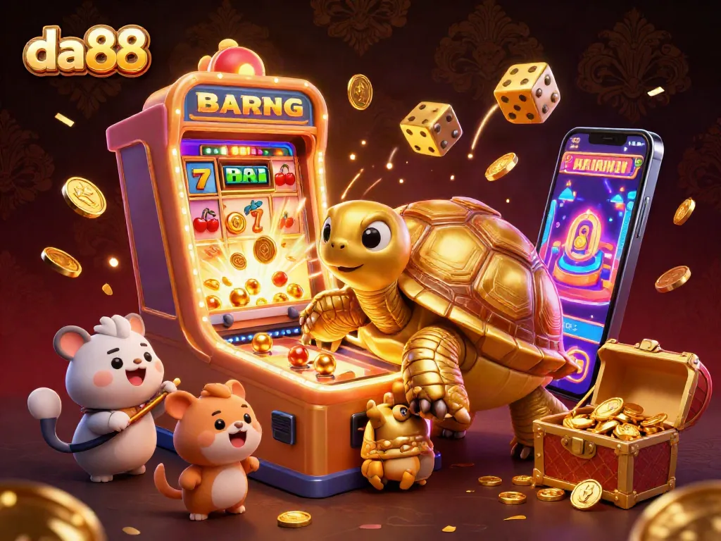 da88 players enjoying a massive jackpot explosion from slot machines in vibrant casino atmosphere.