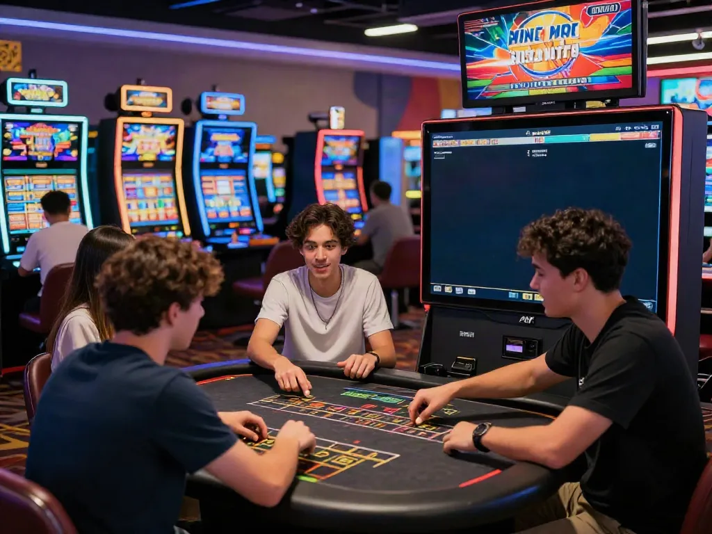 Exciting TA88 online casino environment with diverse players enjoying gaming activities and promotions