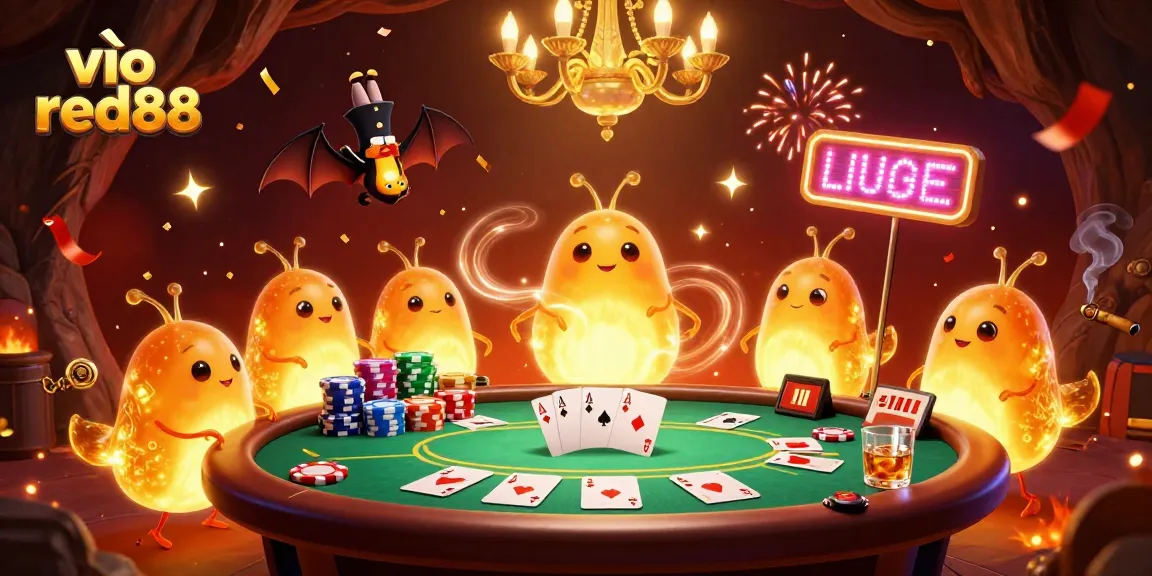 Experience the lights of the cave casino with glowworms illuminating the highlights of vào red88 action.