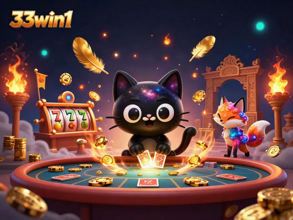 Experience the engaging gameplay and excitement of 33win1 in this vibrant casino scene.