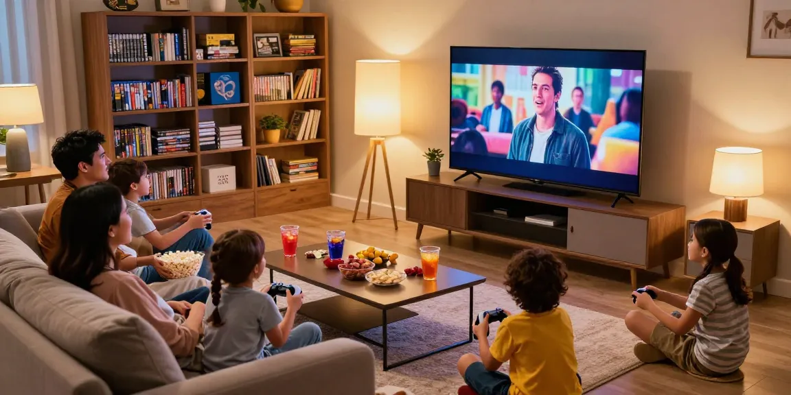 Melhor experiência em streaming com bestbraziliptv em noite de cinema em família