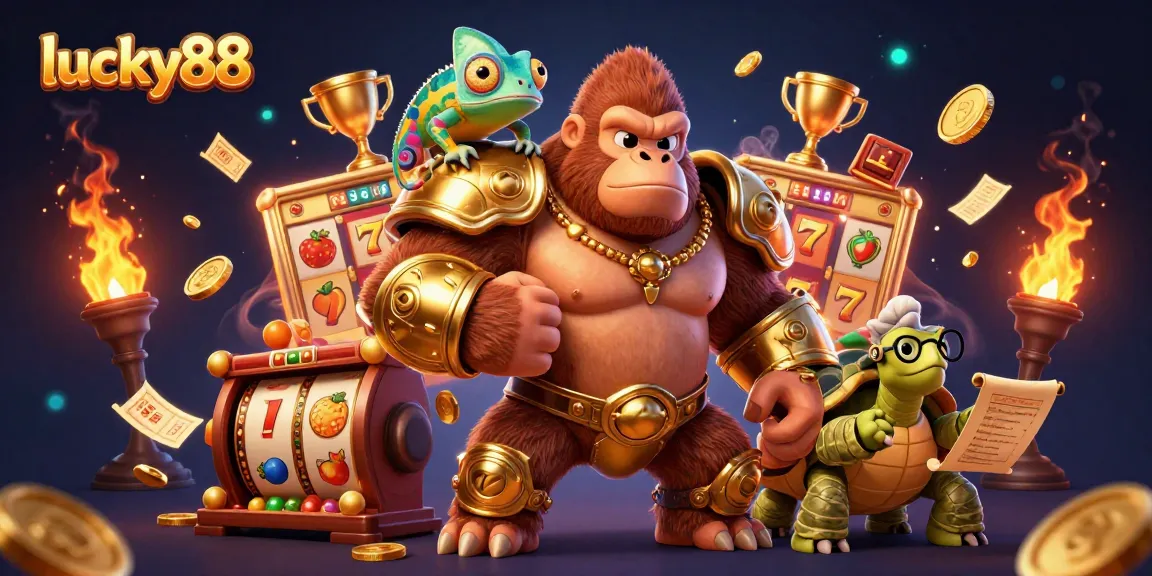 Experience thrilling gameplay with lucky88 slot, featuring dynamic characters and vibrant casino elements.