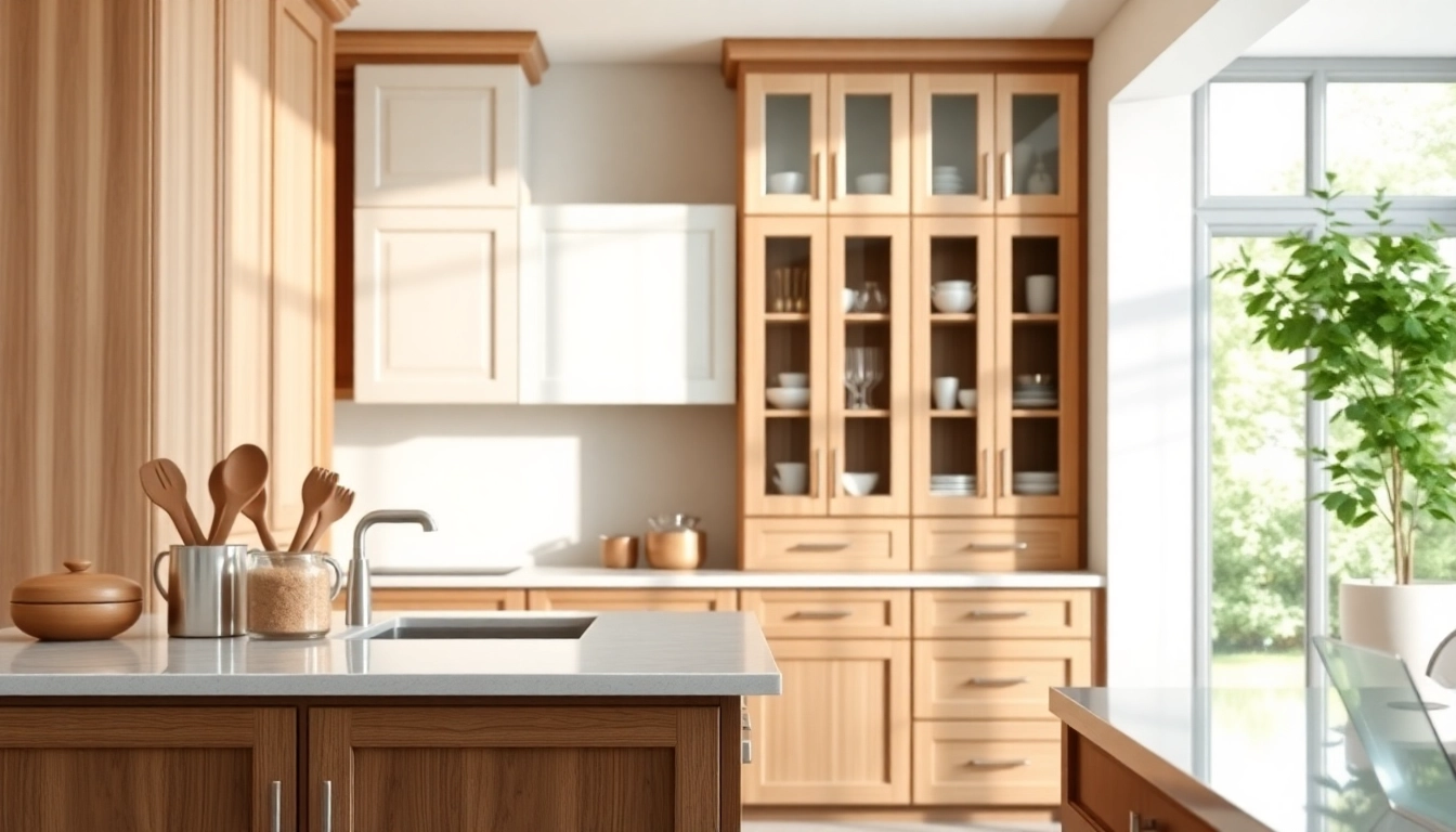Creating beautiful custom cabinets near me for an inviting kitchen setting.