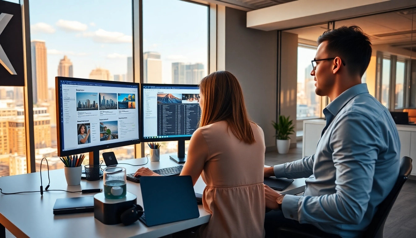 Engaging workspace focused on adult web hosting solutions with modern design elements.